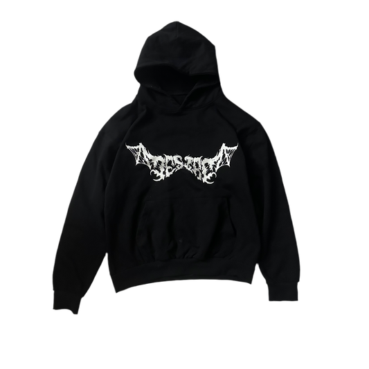 WHITE V2 METAL LOGO HOODIE